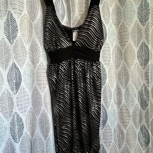 Deb Black and White Backless Dress